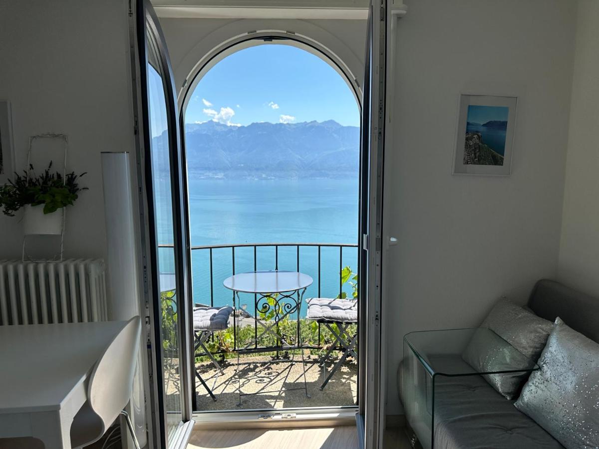 Room With 360° View Overlooking Lake Geneva And Alps Puidoux Exterior photo